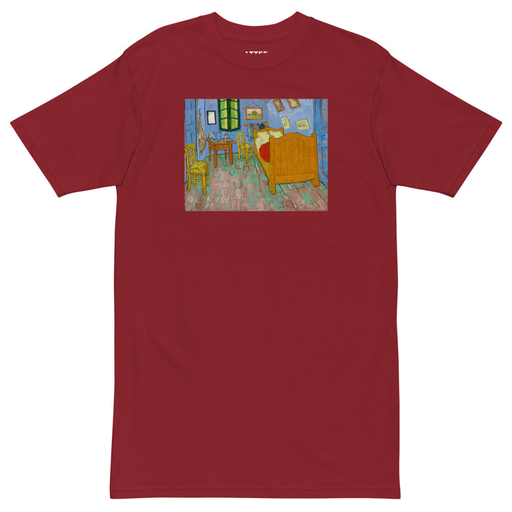 Vincent Van Gogh The Bedroom Painting Printed Premium Red T-shirt Streetwear