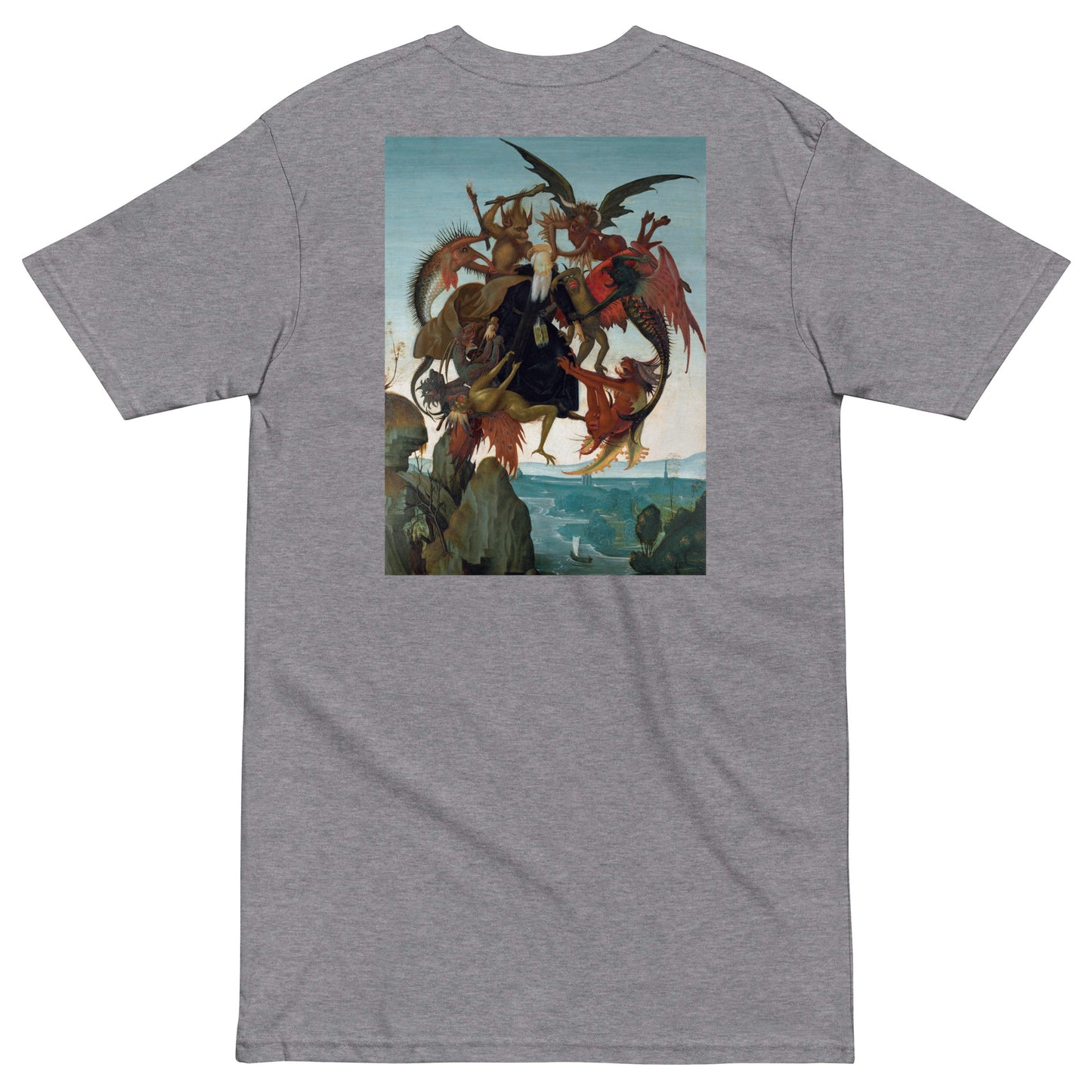 Michelangelo Buonarroti's The Torment of Saint Anthony Embroidered + Printed Premium Streetwear T-shirt