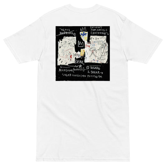 Jean-Michel Basquiat "A Panel of Experts" 1982 Artwork Printed Premium Streetwear Crewneck T-shirt White
