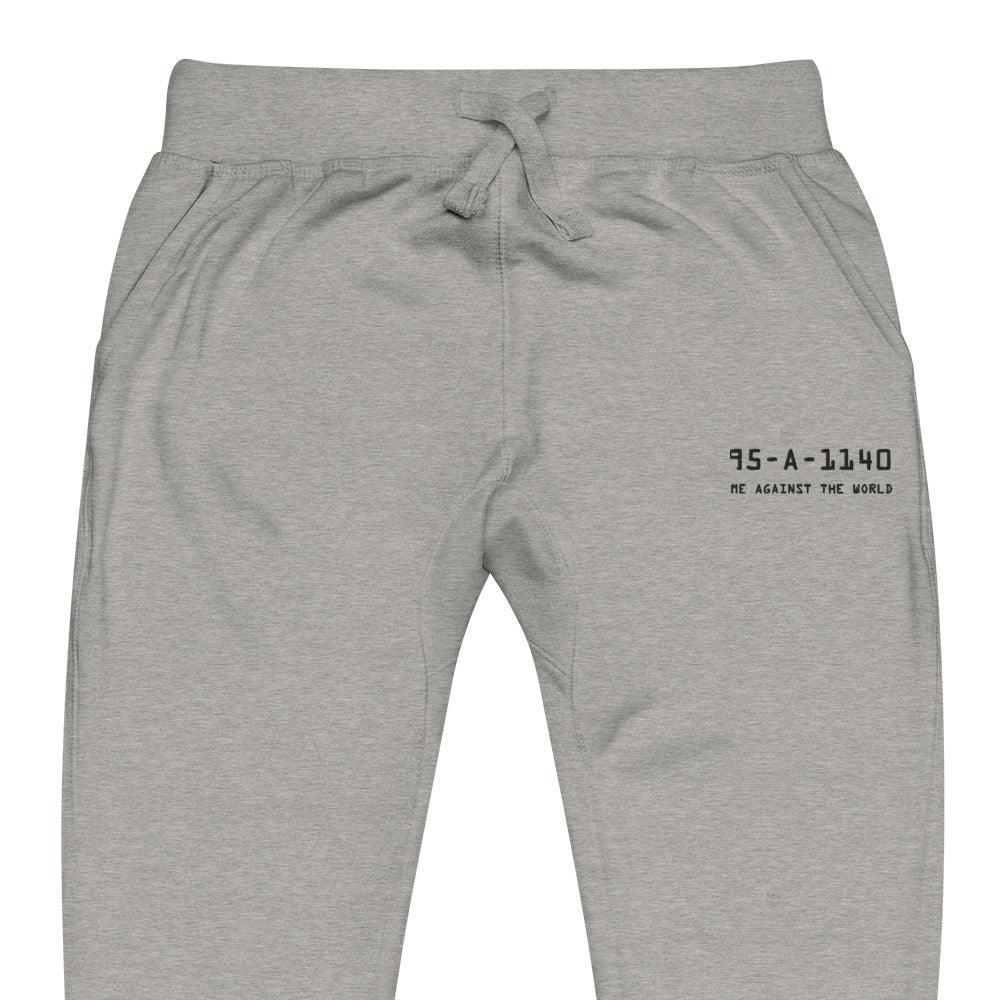 Embroidered Me Against The World Rikers Sweatpants