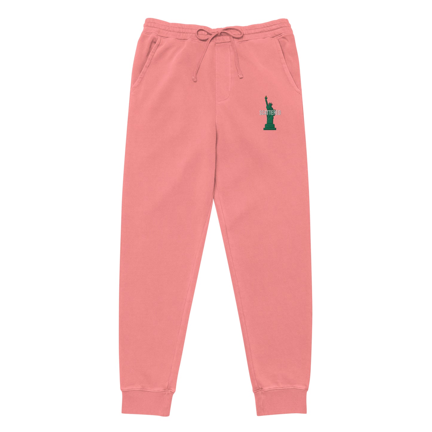 Statue of Liberty Embroidered Premium Pigment-dyed Sweatpants
