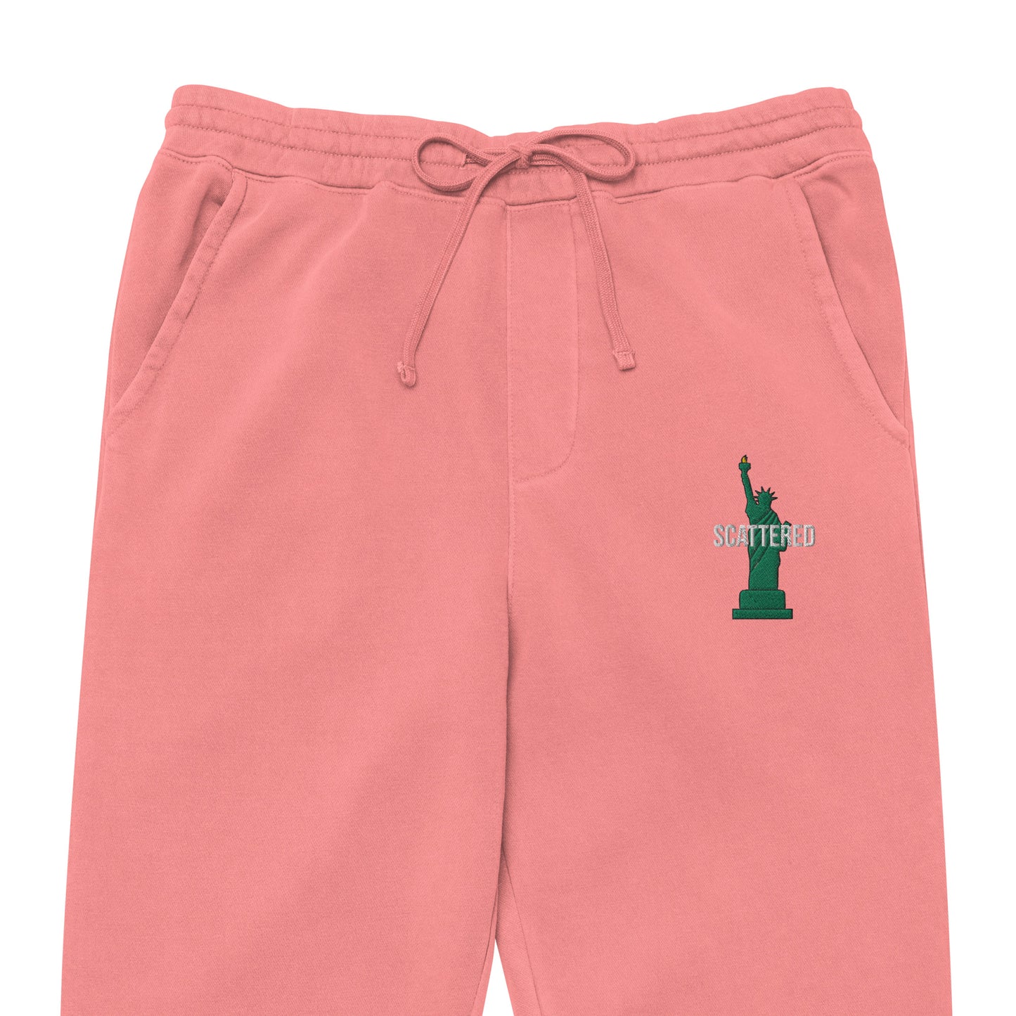 Statue of Liberty Embroidered Premium Pigment-dyed Sweatpants