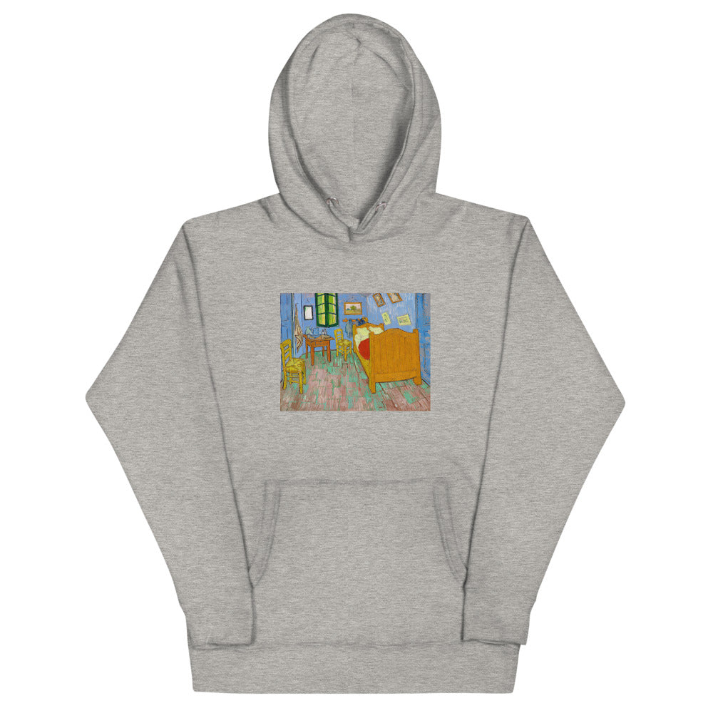 Vincent Van Gogh The Bedroom Painting Printed Premium Grey Hoodie Sweatshirt Streetwear