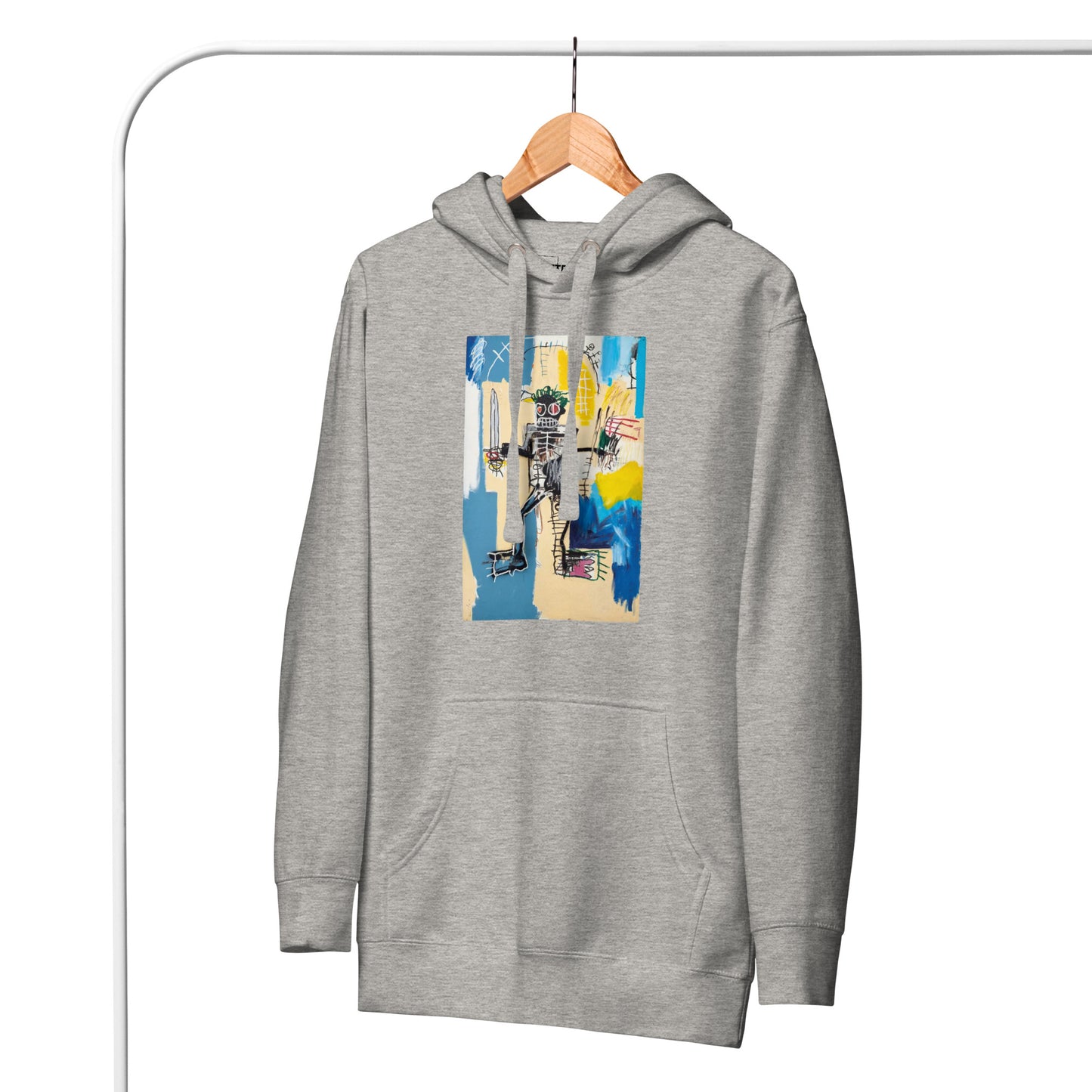 Jean-Michel Basquiat "Warrior" Artwork Printed Premium Streetwear Sweatshirt Hoodie Grey