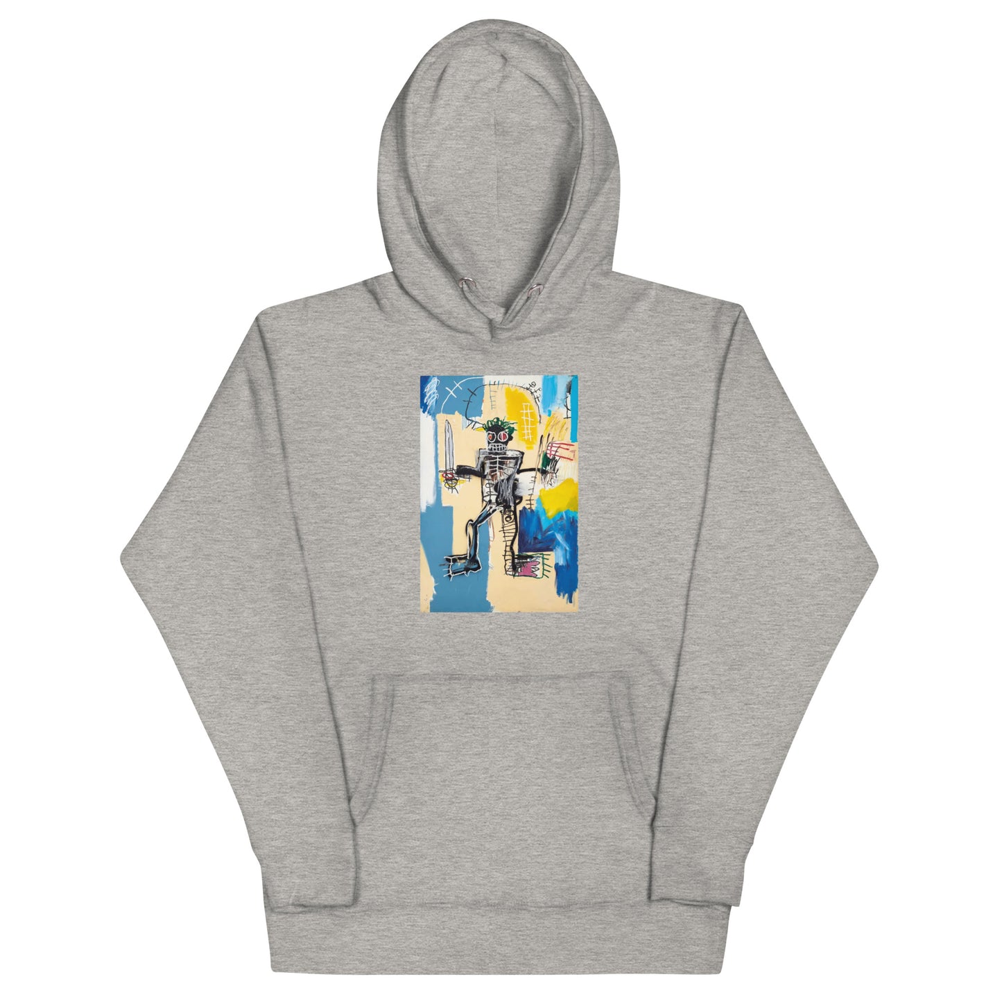 Jean-Michel Basquiat "Warrior" Artwork Printed Premium Streetwear Sweatshirt Hoodie Grey