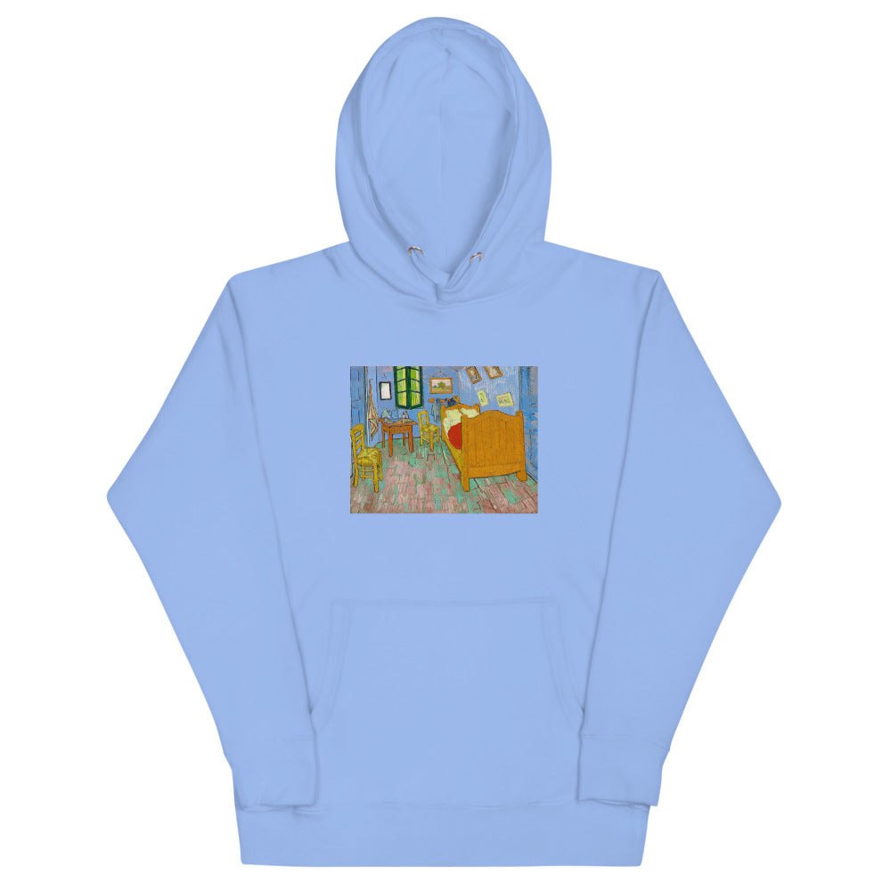 Vincent Van Gogh The Bedroom Painting Printed Premium Carolina Blue Hoodie Sweatshirt Streetwear