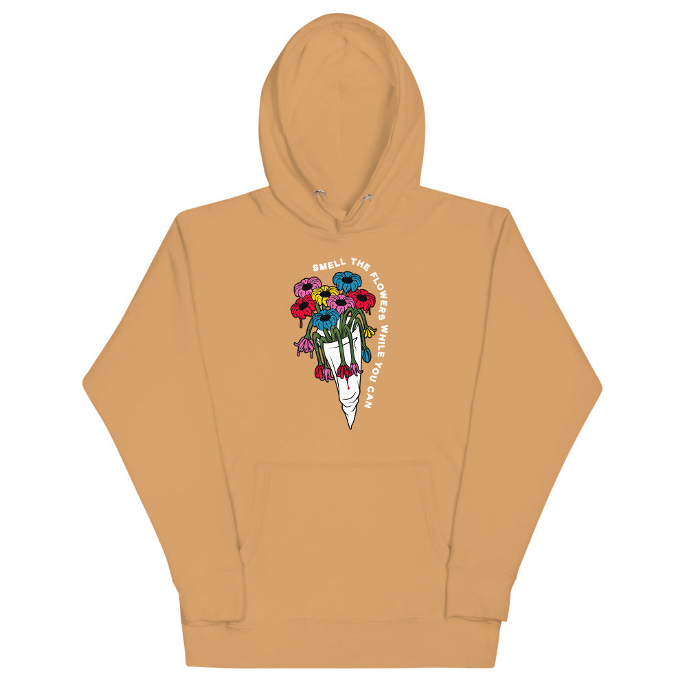 Scattered x Dripped Gawd Premium Printed "Smell the Flowers" Hoodie Sweatshirt