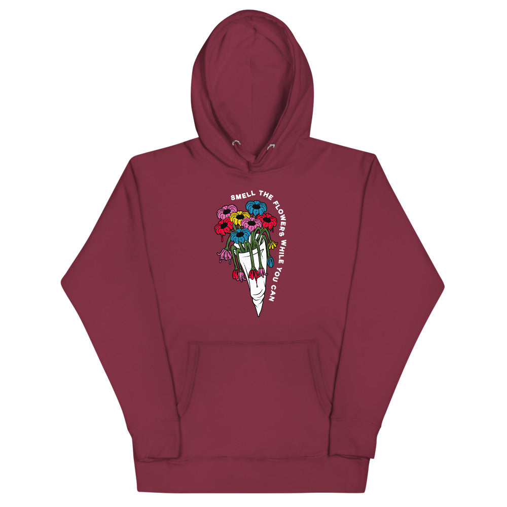 Scattered x Dripped Gawd Premium Printed "Smell the Flowers" Hoodie Sweatshirt