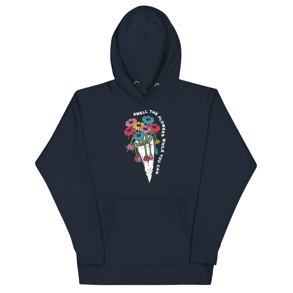 Scattered x Dripped Gawd Premium Printed "Smell the Flowers" Hoodie Sweatshirt