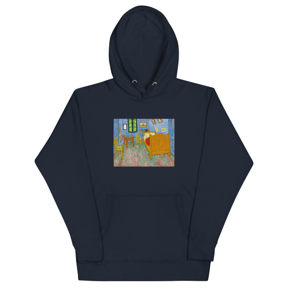 Vincent Van Gogh The Bedroom Painting Printed Premium Navy Blue Hoodie Sweatshirt Streetwear