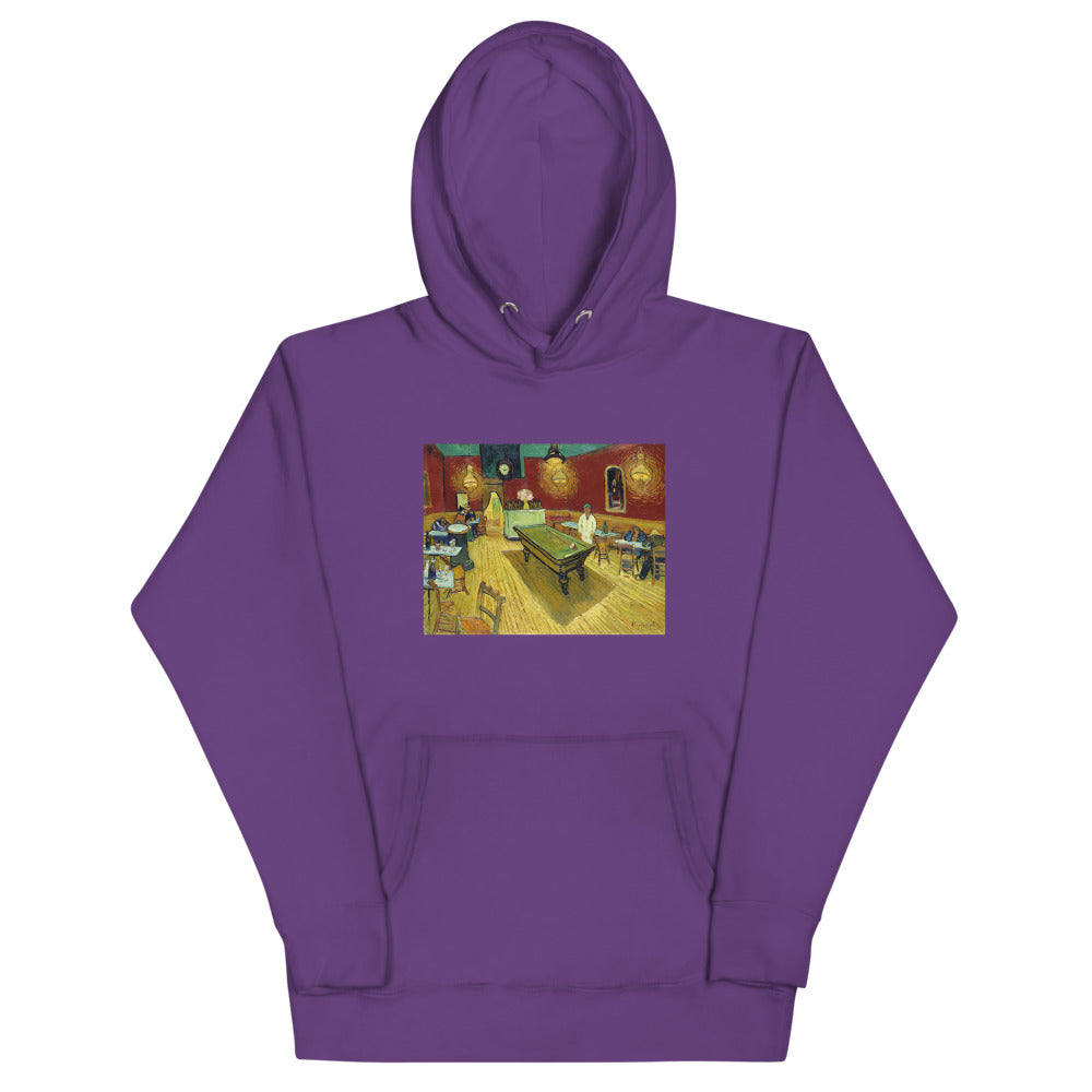 Vincent Van Gogh Le Café de Nuit (The Night Café) Painting Printed Premium Purple Hoodie Sweatshirt Streetwear