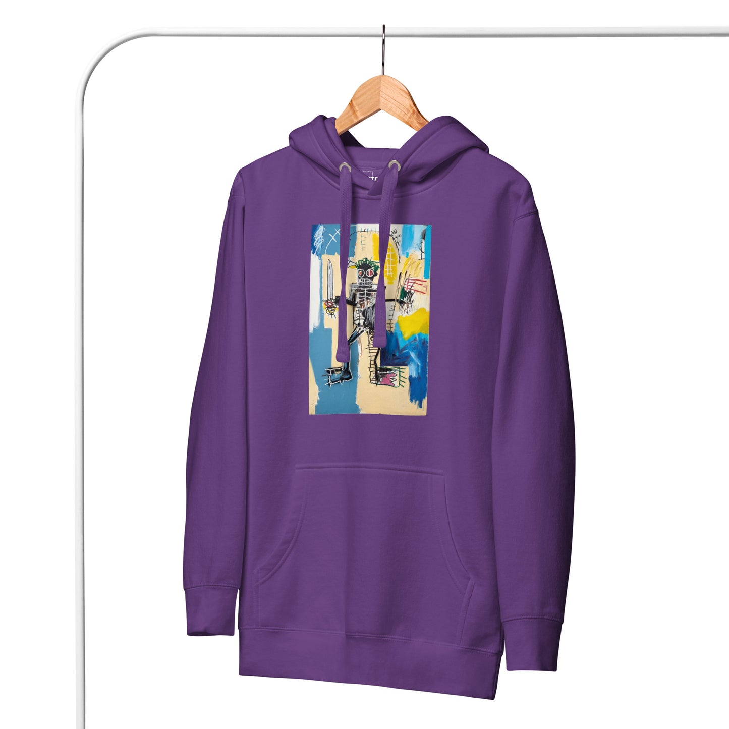 Jean-Michel Basquiat "Warrior" Artwork Printed Premium Streetwear Sweatshirt Hoodie Purple