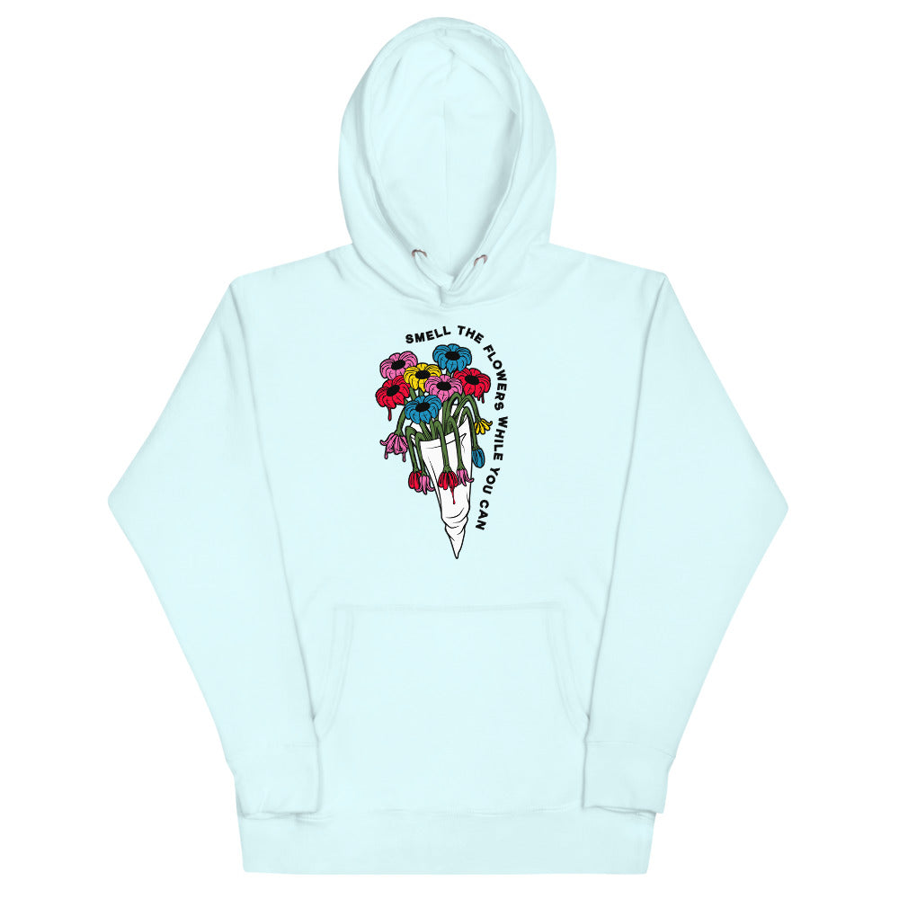 Scattered x Dripped Gawd Premium Printed "Smell the Flowers" Hoodie Sweatshirt