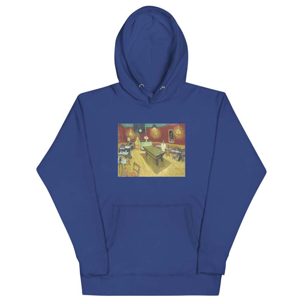 Vincent Van Gogh Le Café de Nuit (The Night Café) Painting Printed Premium Royal Blue Hoodie Sweatshirt Streetwear