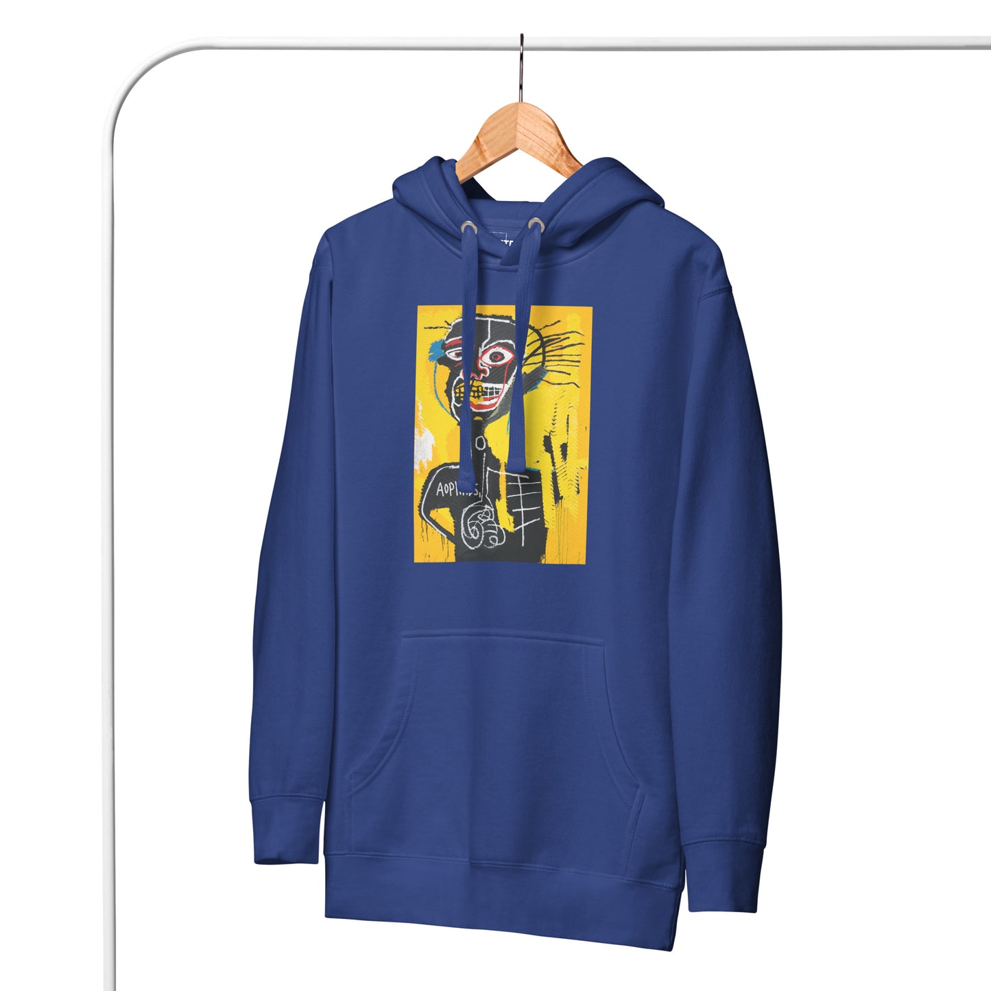 Jean-Michel Basquiat "Cabeza" Artwork Printed Premium Streetwear Sweatshirt Hoodie Royal Blue