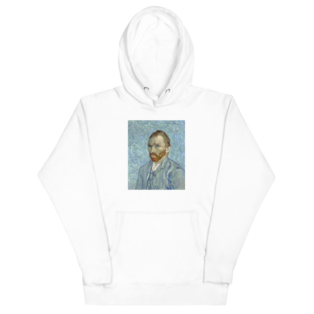 Vincent Van Gogh Self-portrait (1889) Painting Printed Premium White Hoodie Sweatshirt Streetwear