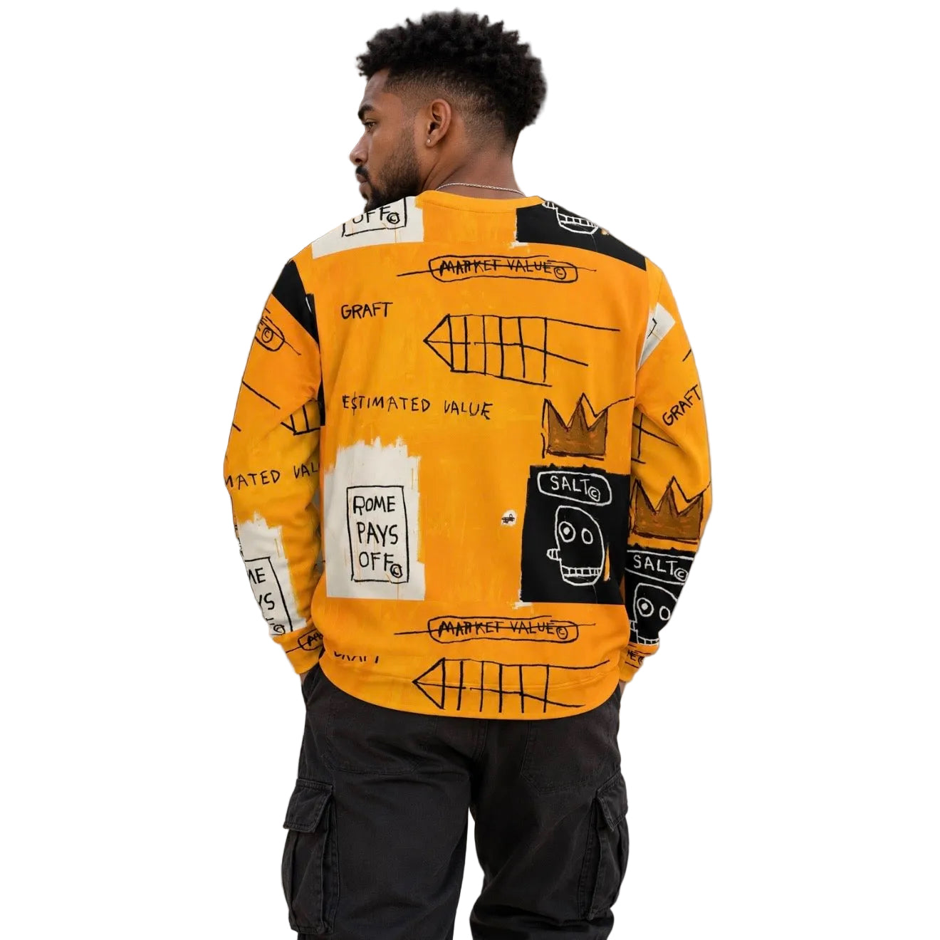 Graffiti Artwork Printed Premium Streetwear Crewneck Sweatshirt