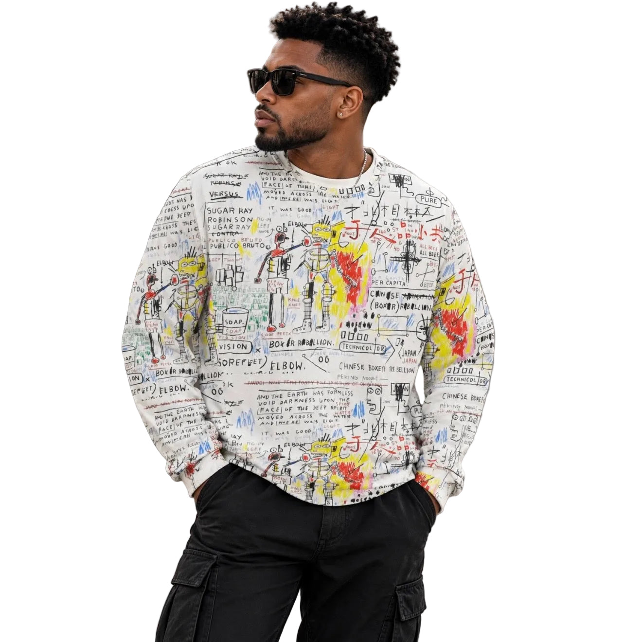 Graffiti Artwork Printed Premium Streetwear Crewneck Sweatshirt
