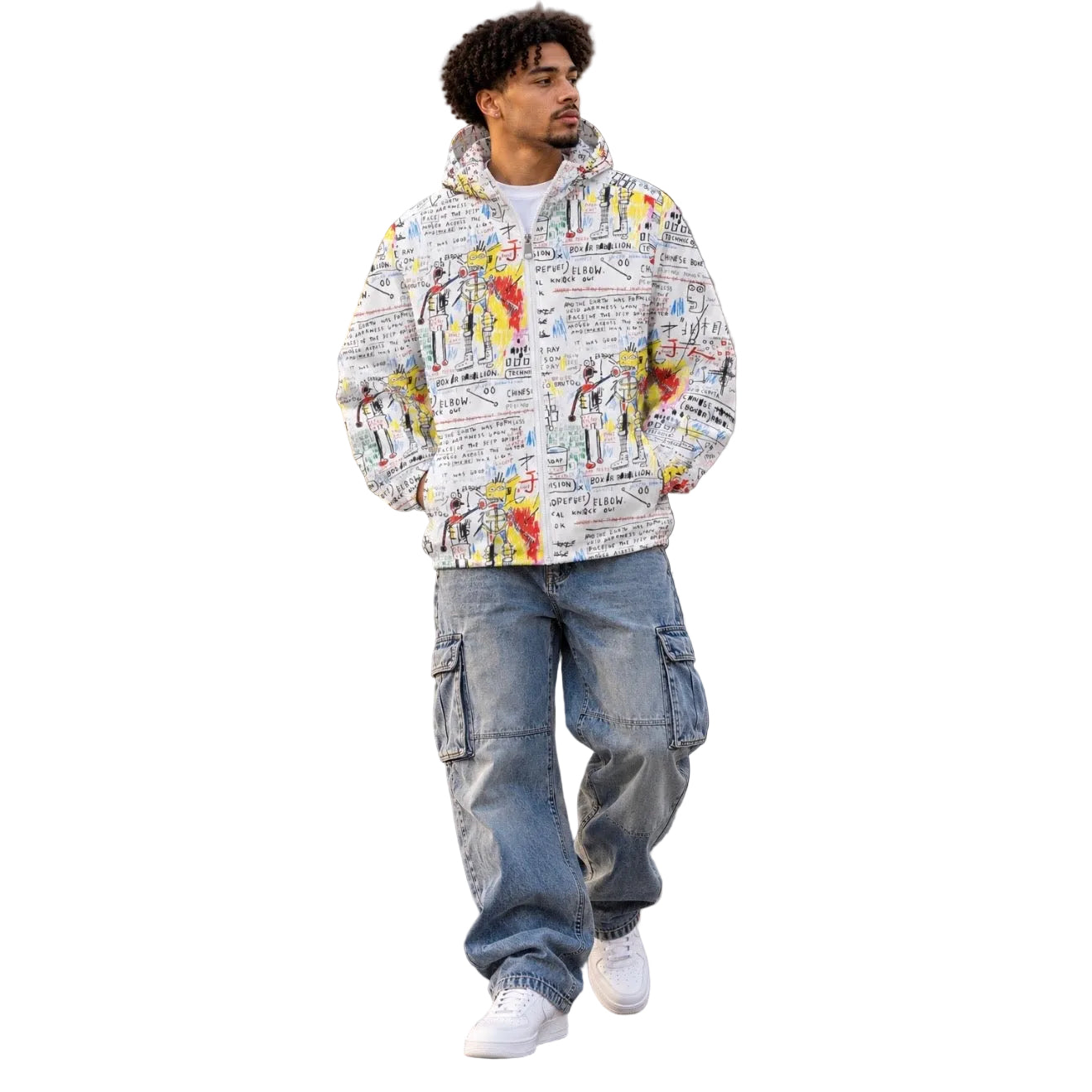 Graffiti Artwork Printed Premium Streetwear Windbreaker Jacket
