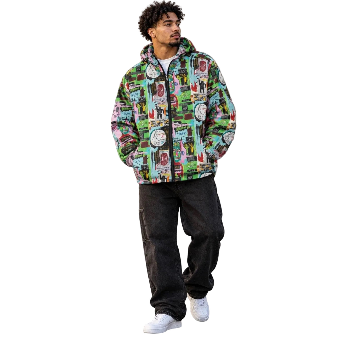 Graffiti Artwork Printed Premium Streetwear Windbreaker Jacket