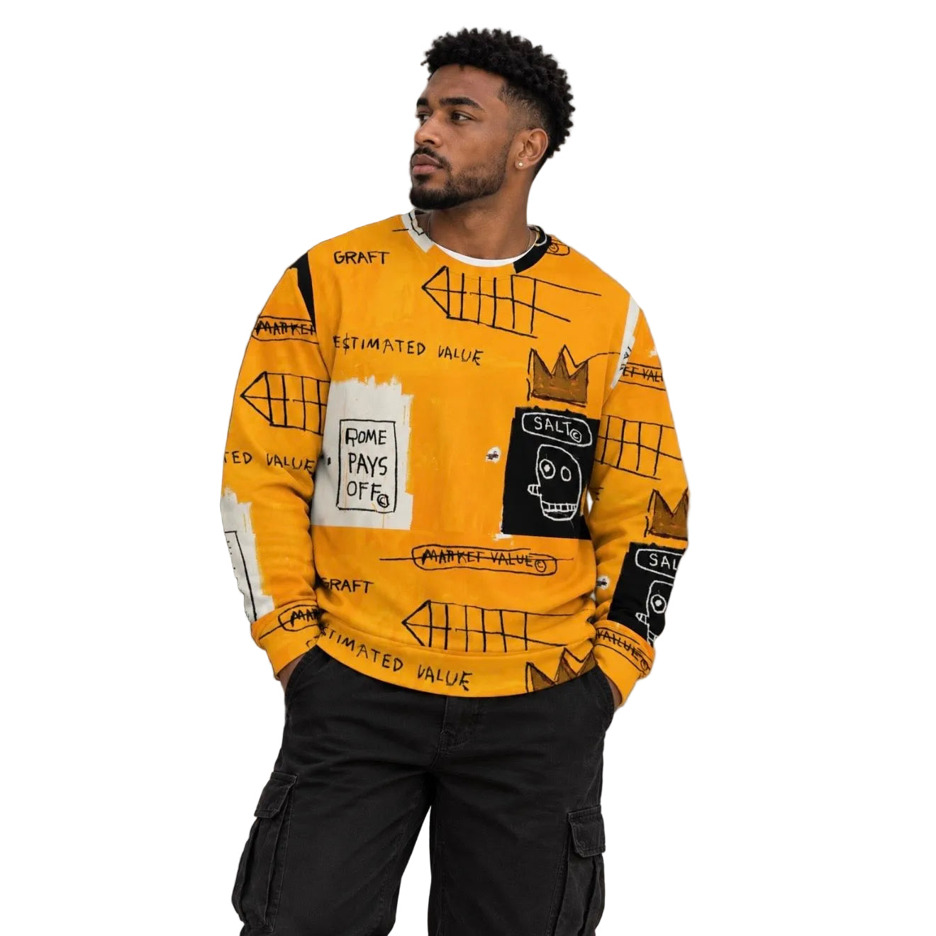 Graffiti Artwork Printed Premium Streetwear Crewneck Sweatshirt