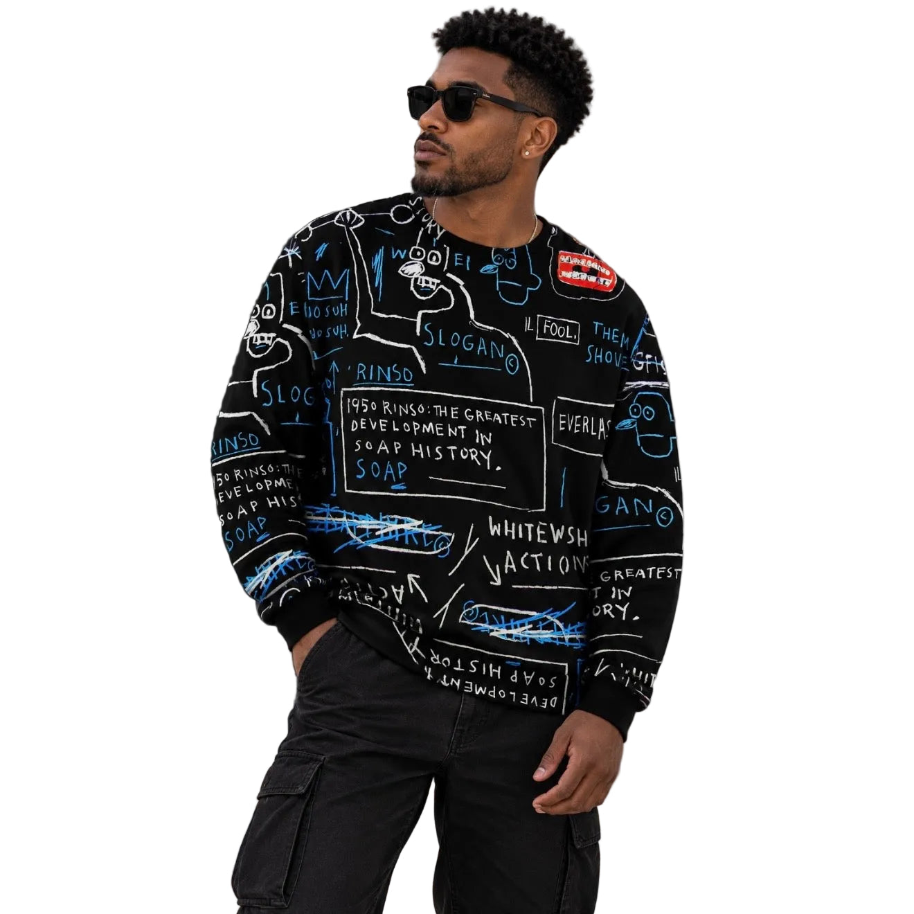 Graffiti Artwork Printed Premium Streetwear Crewneck Sweatshirt