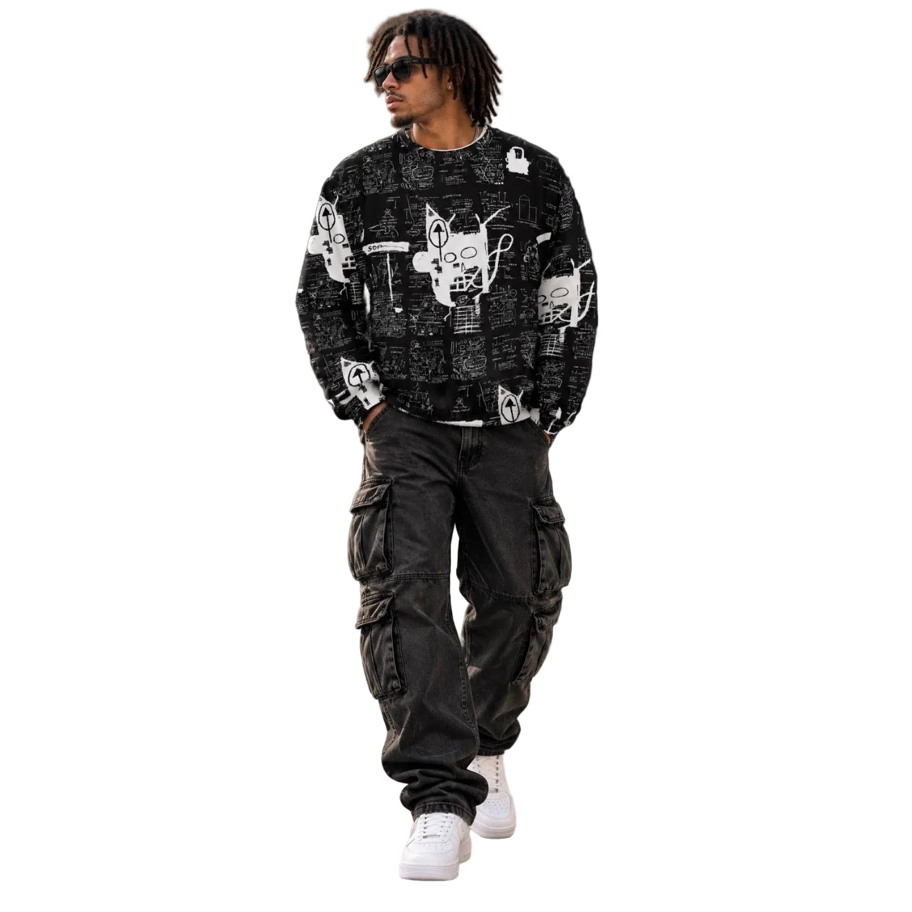 Graffiti Artwork Printed Premium Streetwear Crewneck Sweatshirt