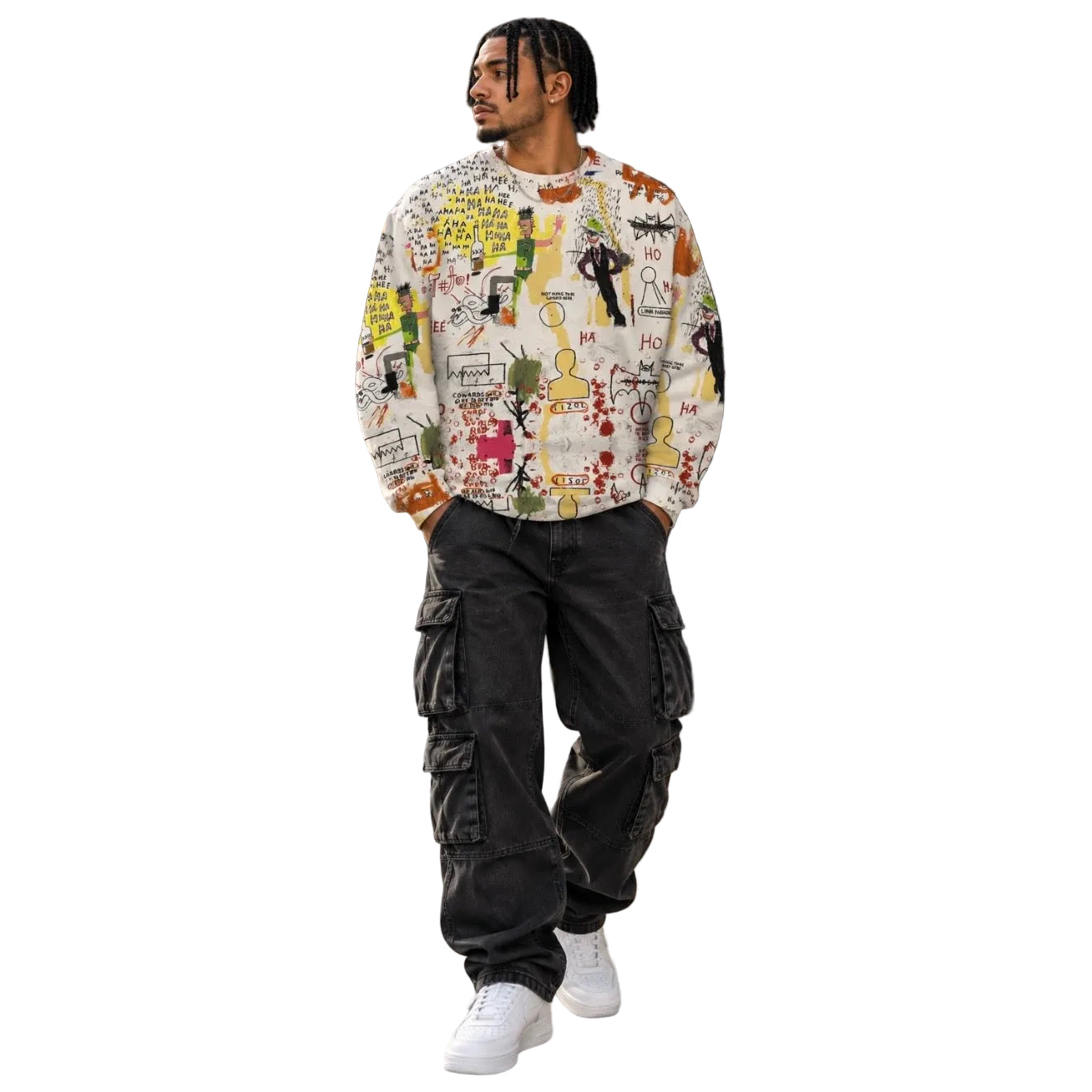 Graffiti Artwork Printed Premium Streetwear Crewneck Sweatshirt