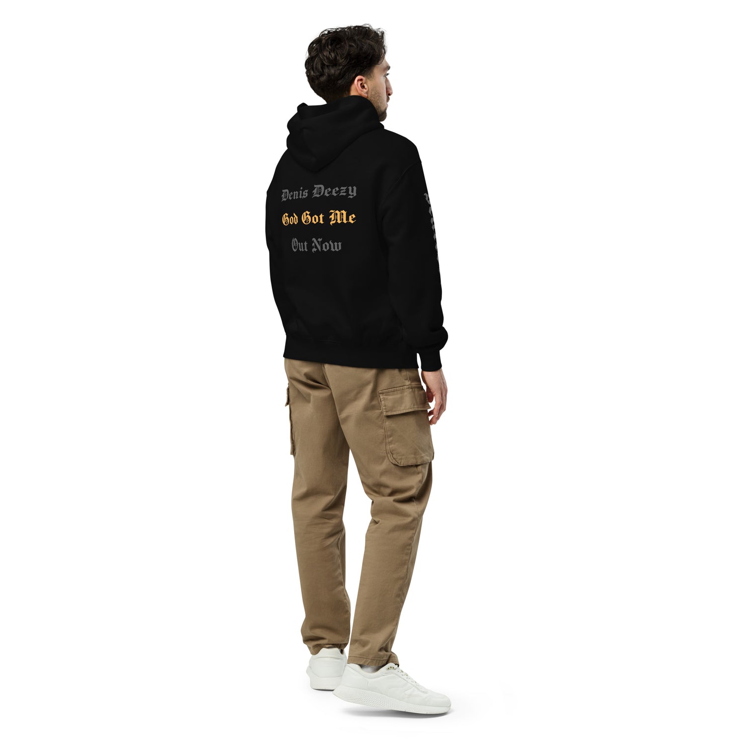 God Got Me - Single DTF Printed Premium Black Streetwear Hoodie by Denis Deezy