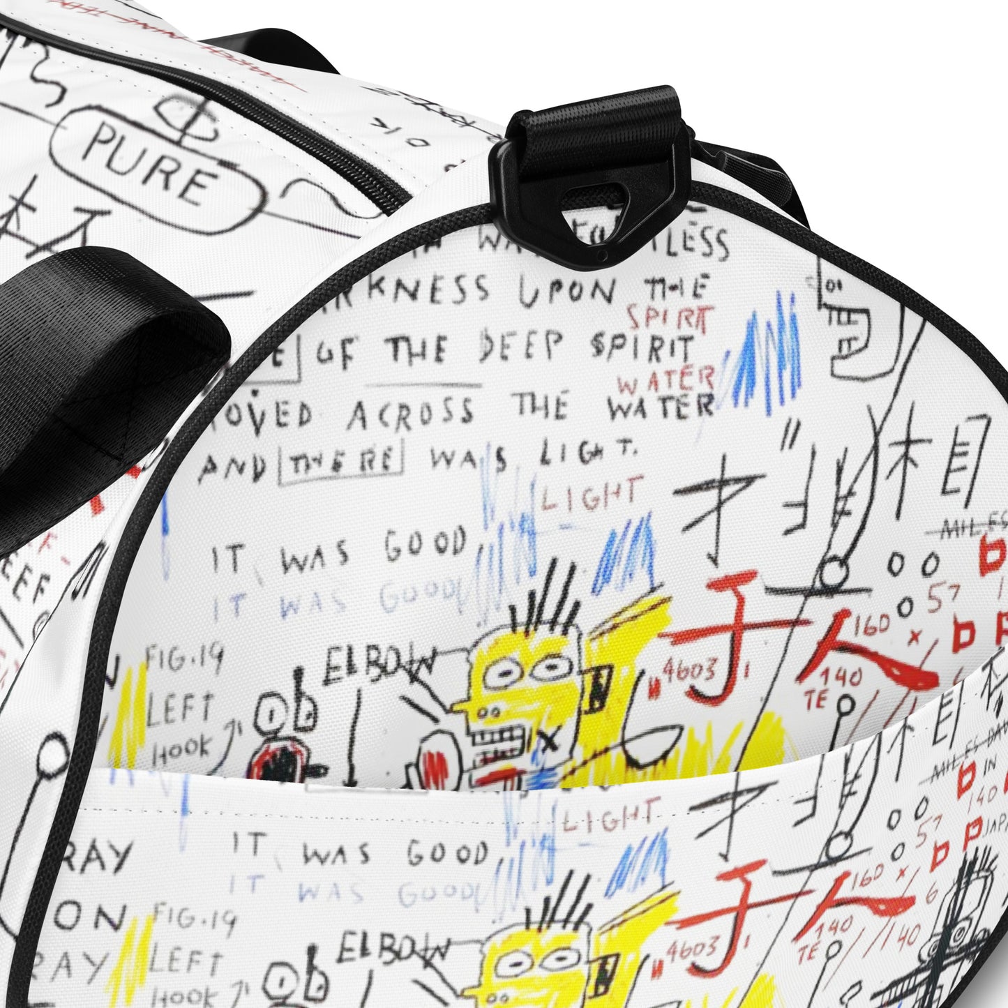 Jean-Michel Basquiat "Boxer Rebellion" Artwork Gym Bag
