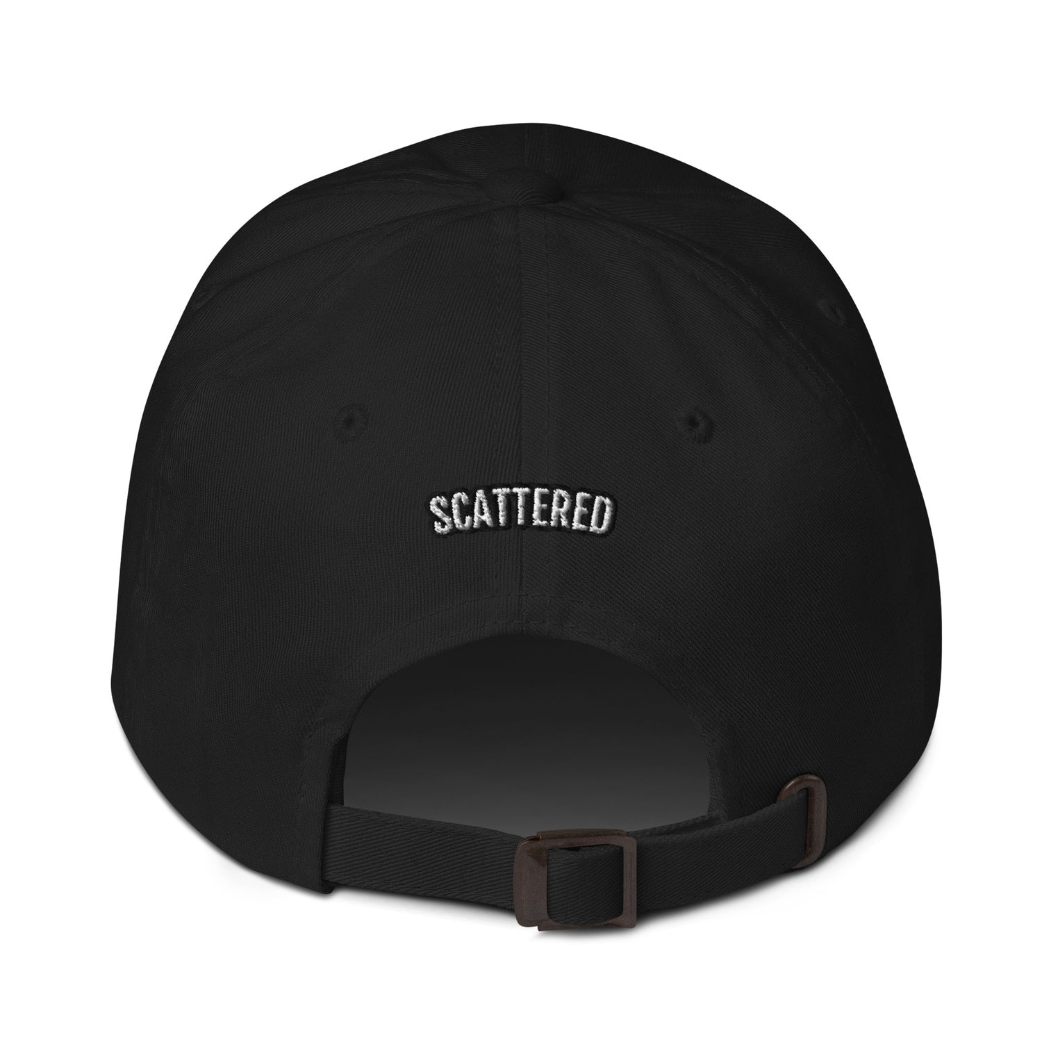 New York Apple Logo Embroidered Black Dad Hat Scattered Streetwear