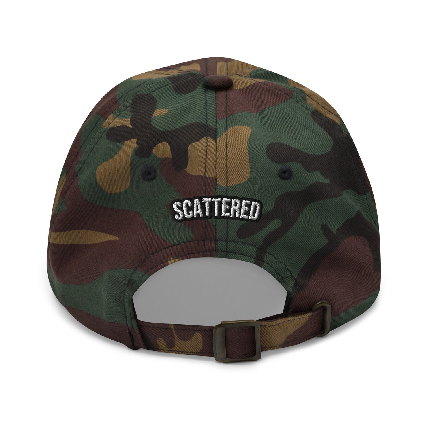 New York Apple Logo Embroidered Camo Dad Hat Scattered Streetwear