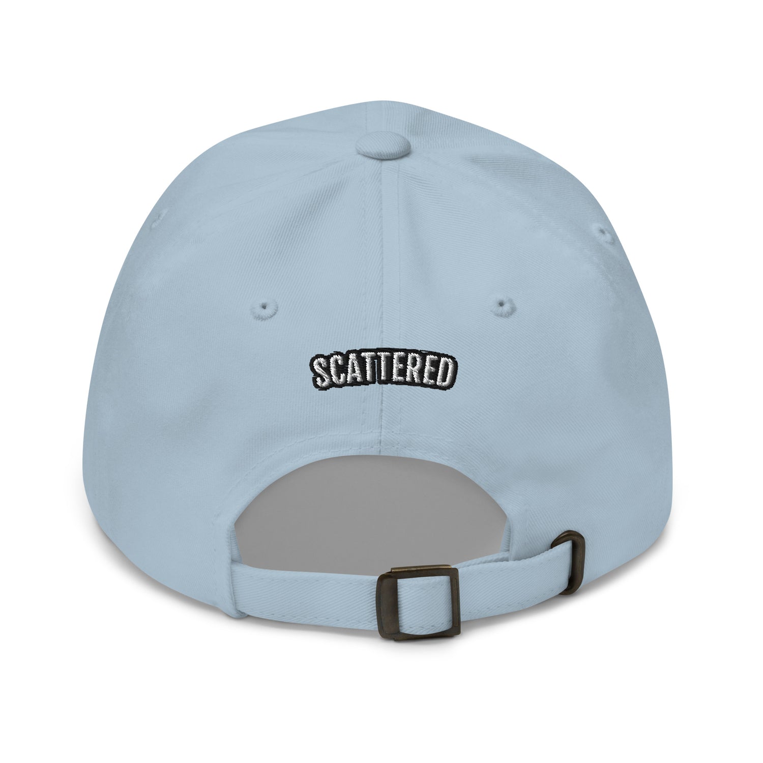 New York Apple Logo Embroidered Baby Blue Dad Hat Scattered Streetwear