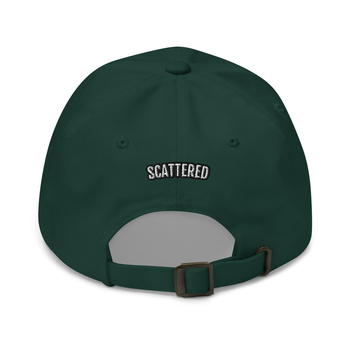 New York Apple Logo Embroidered Spruce Green Dad Hat Scattered Streetwear