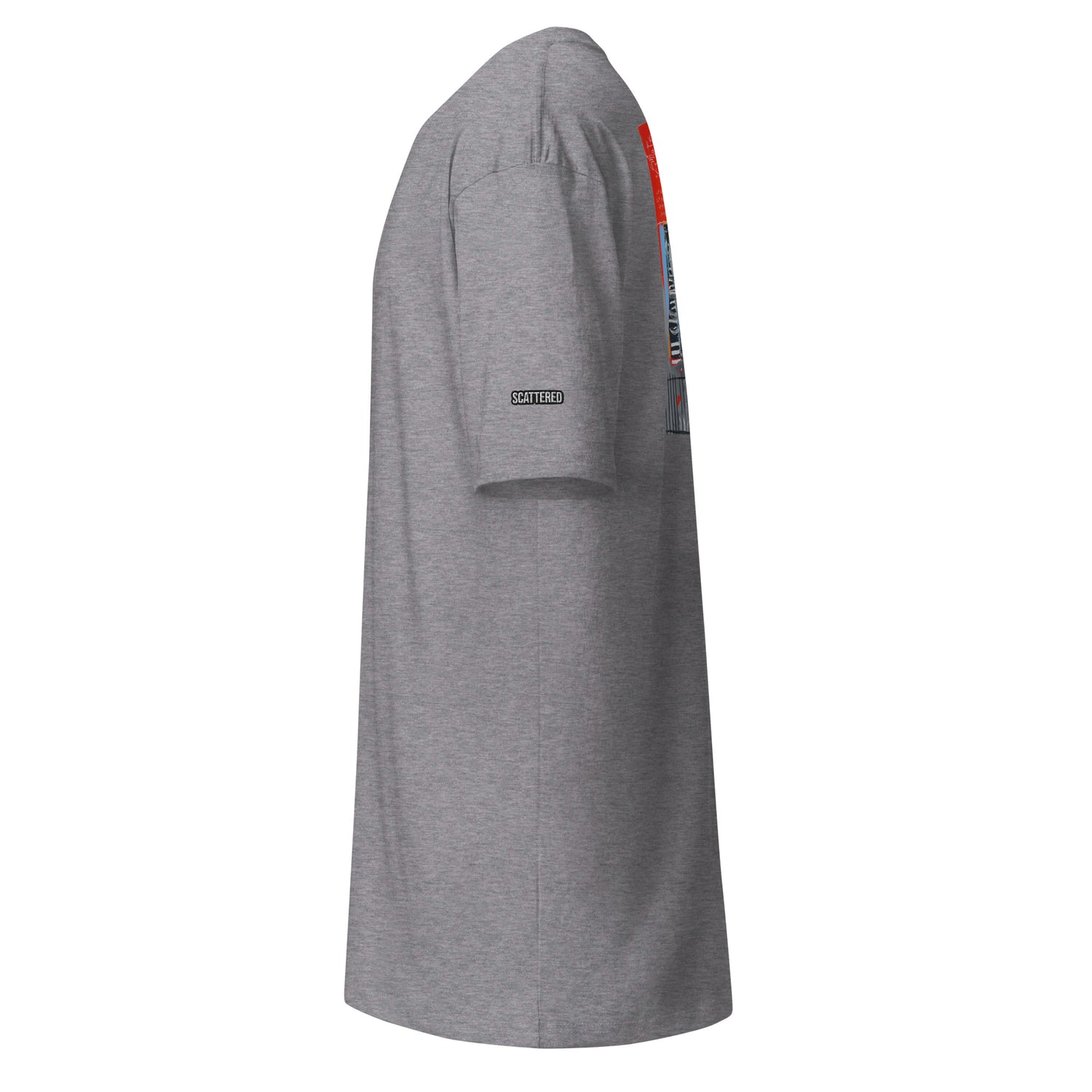 Jean-Michel Basquiat "La Hara" Artwork Embroidered + Printed Premium Grey Streetwear T-shirt