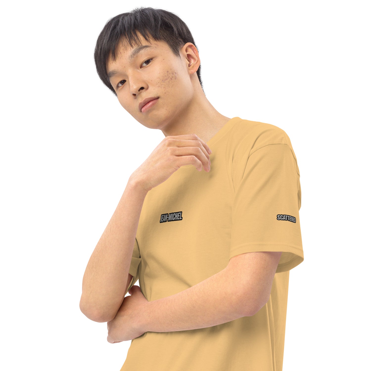 Jean-Michel Basquiat "La Hara" Artwork Embroidered + Printed Premium Yellow Streetwear T-shirt