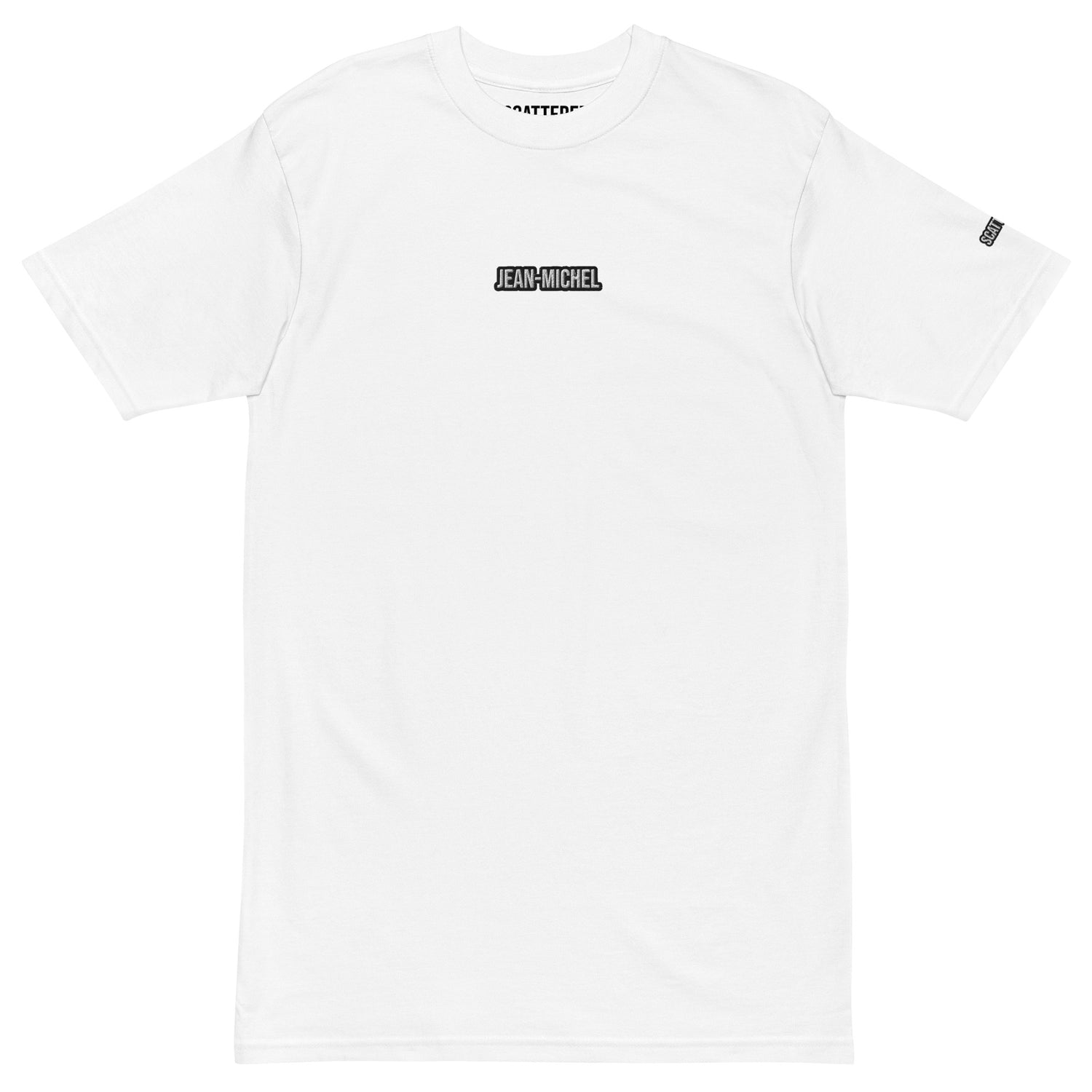 Jean-Michel Basquiat "La Hara" Artwork Embroidered + Printed Premium White Streetwear T-shirt