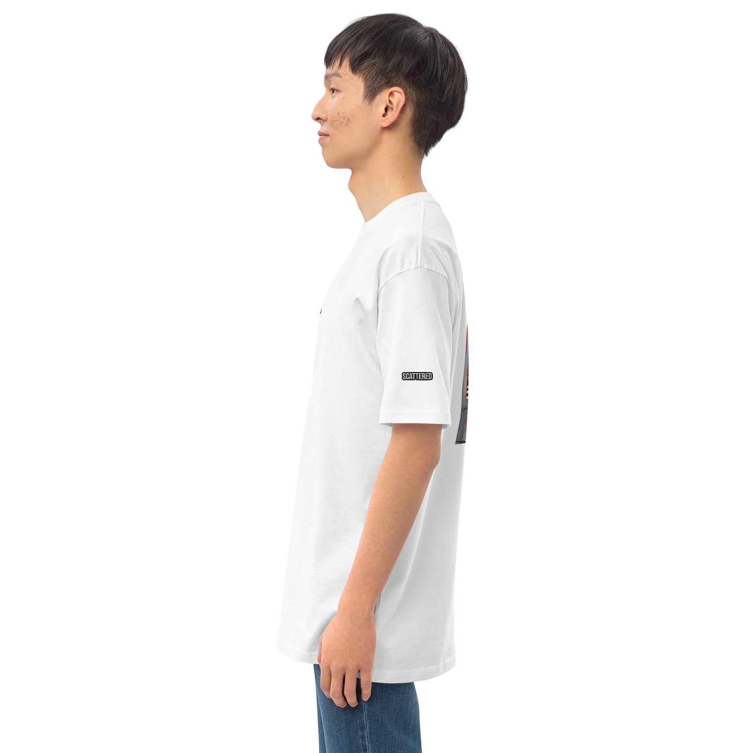 Jean-Michel Basquiat "La Hara" Artwork Embroidered + Printed Premium White Streetwear T-shirt