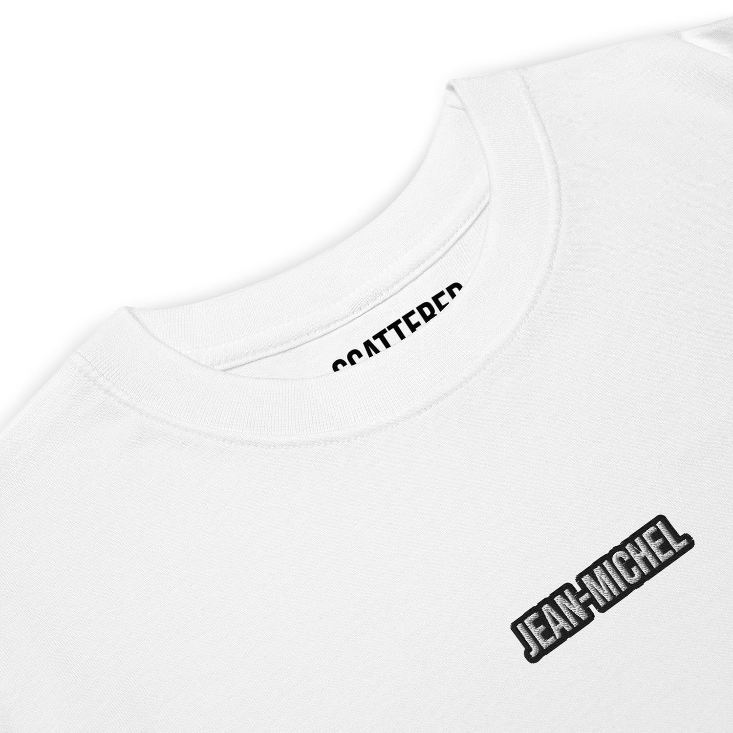 Jean-Michel Basquiat "La Hara" Artwork Embroidered + Printed Premium White Streetwear T-shirt