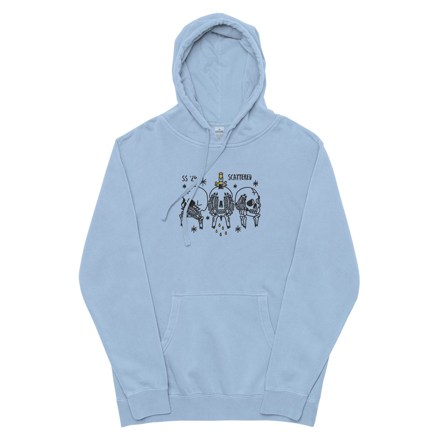 Unisex pigment-dyed hoodie