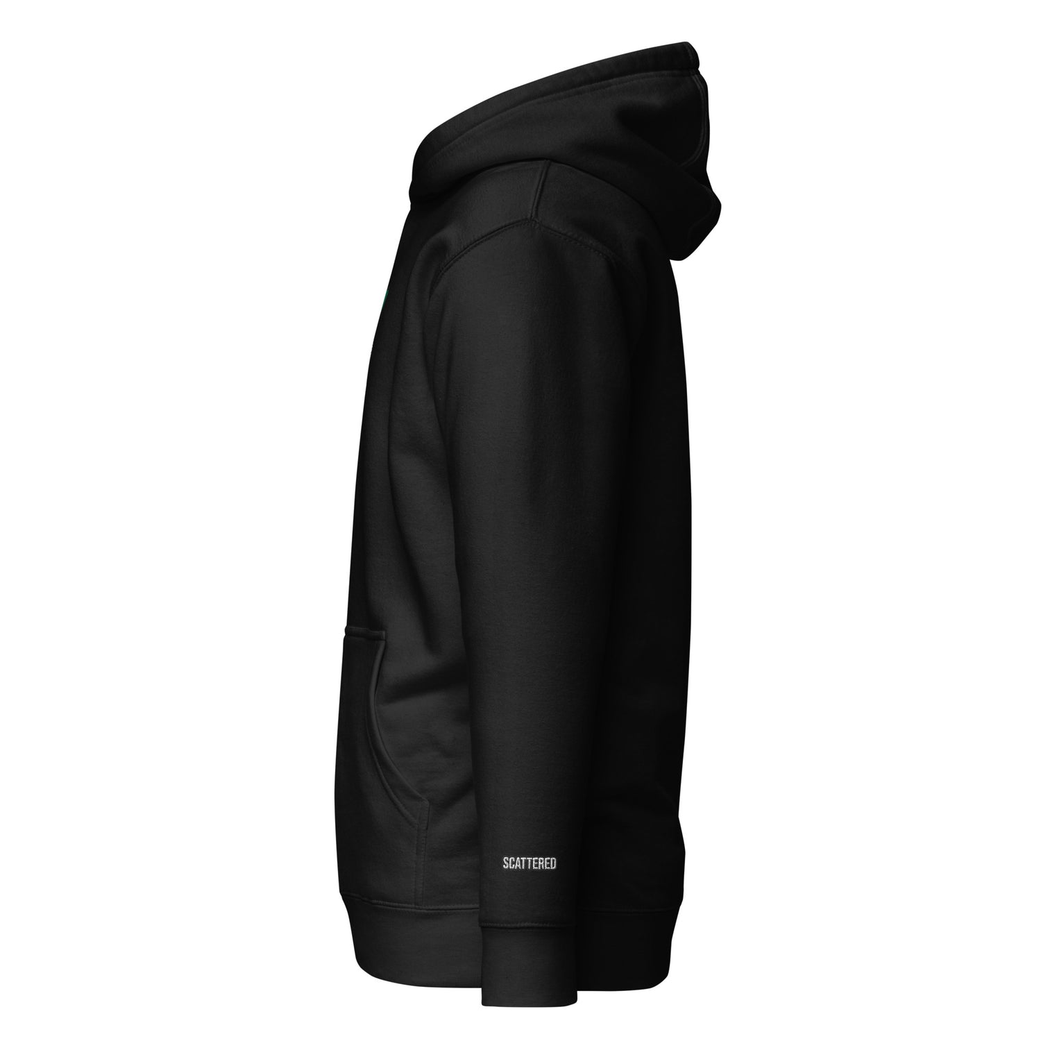 New York Apple Logo Embroidered Black Streetwear Hoodie Sweatshirt | Scattered