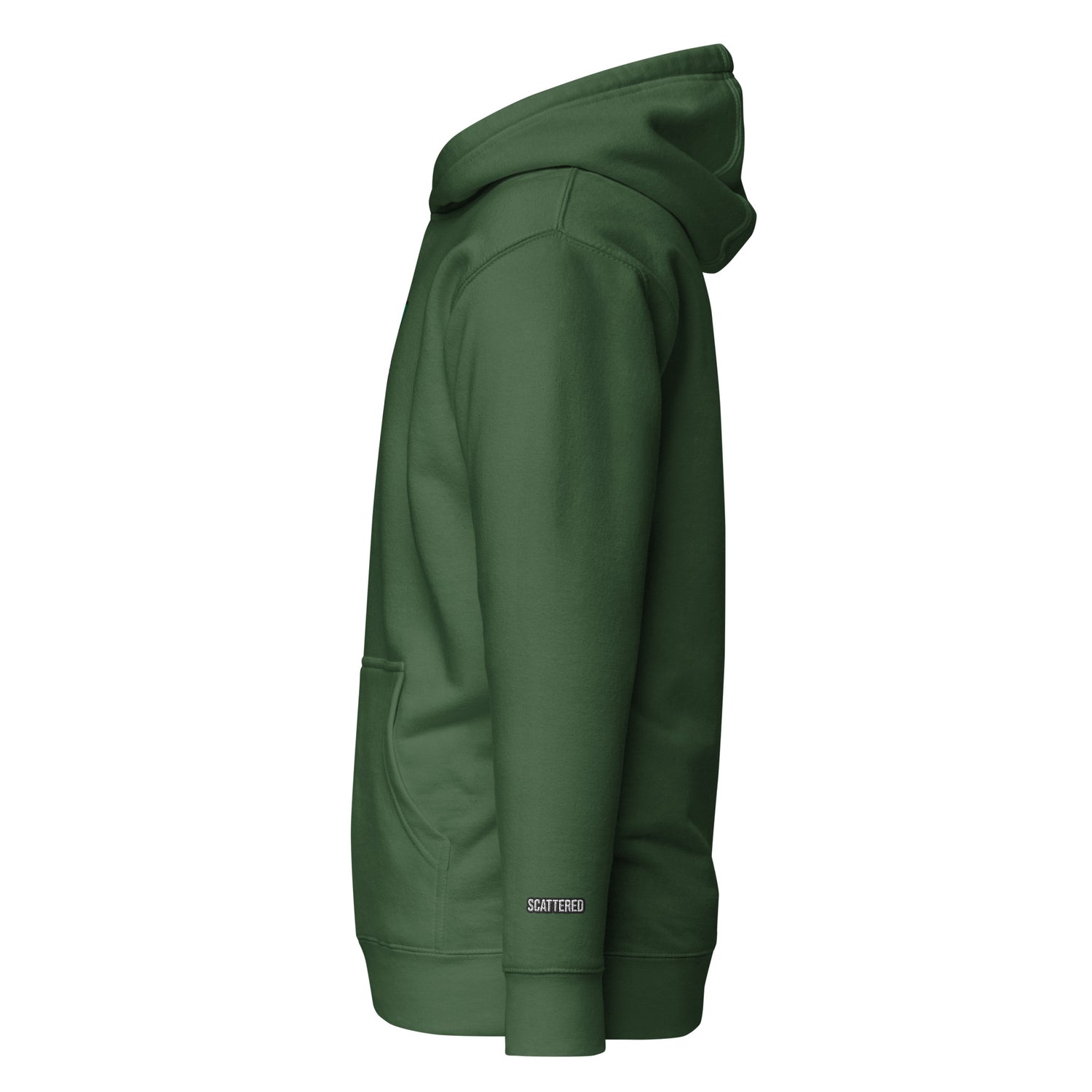 New York Apple Logo Embroidered Green Streetwear Hoodie Sweatshirt | Scattered