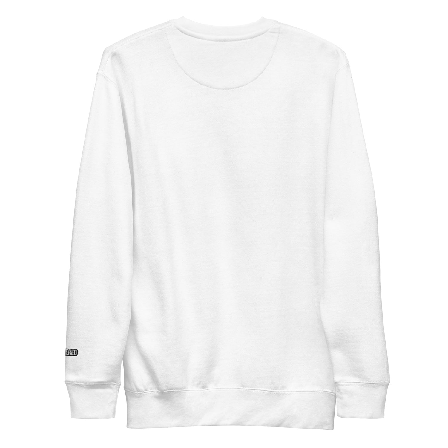 New York Apple Logo Embroidered White Crewneck Sweatshirt Scattered Streetwear