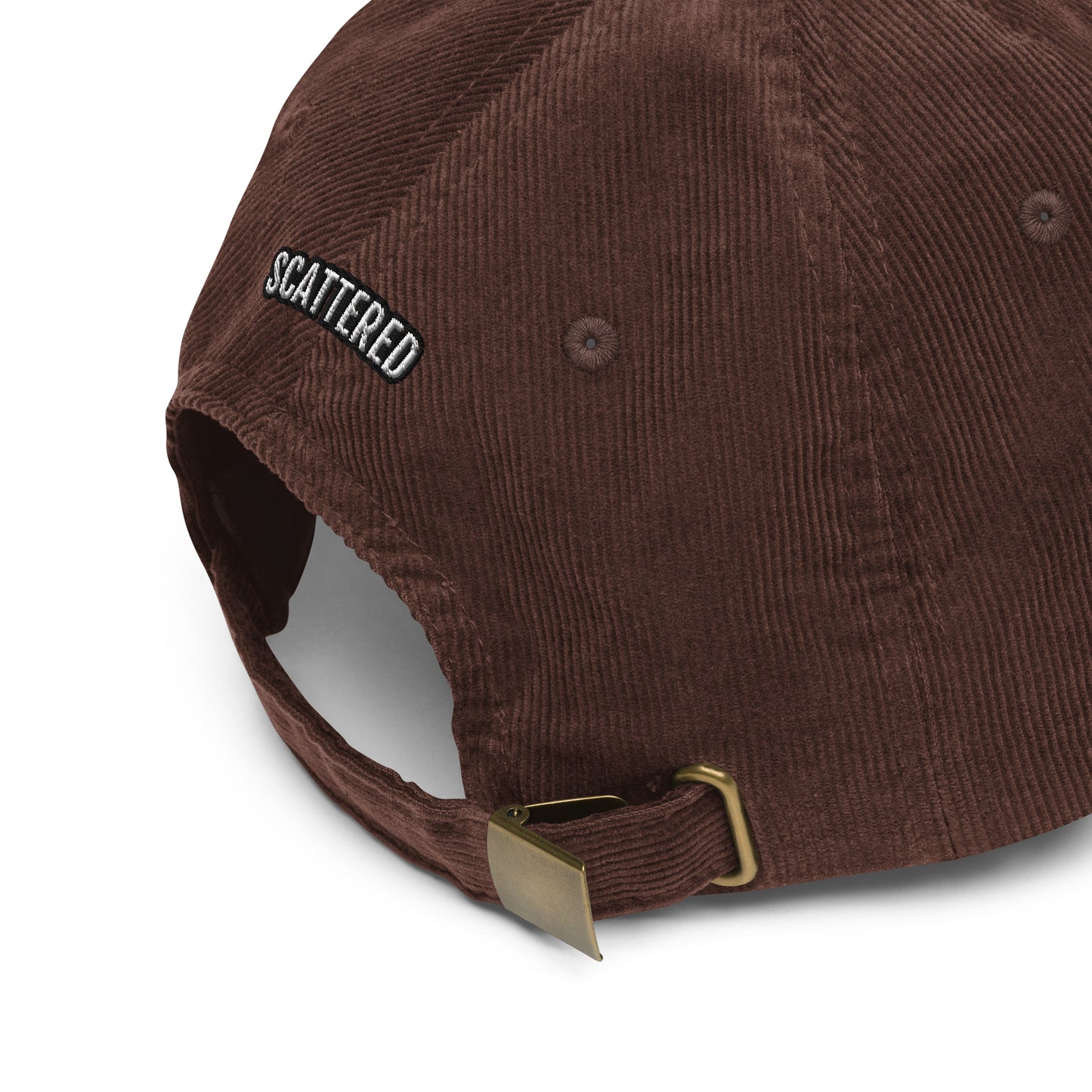 New York Apple Logo Embroidered Brown Vintage Corduroy Hat Scattered Streetwear