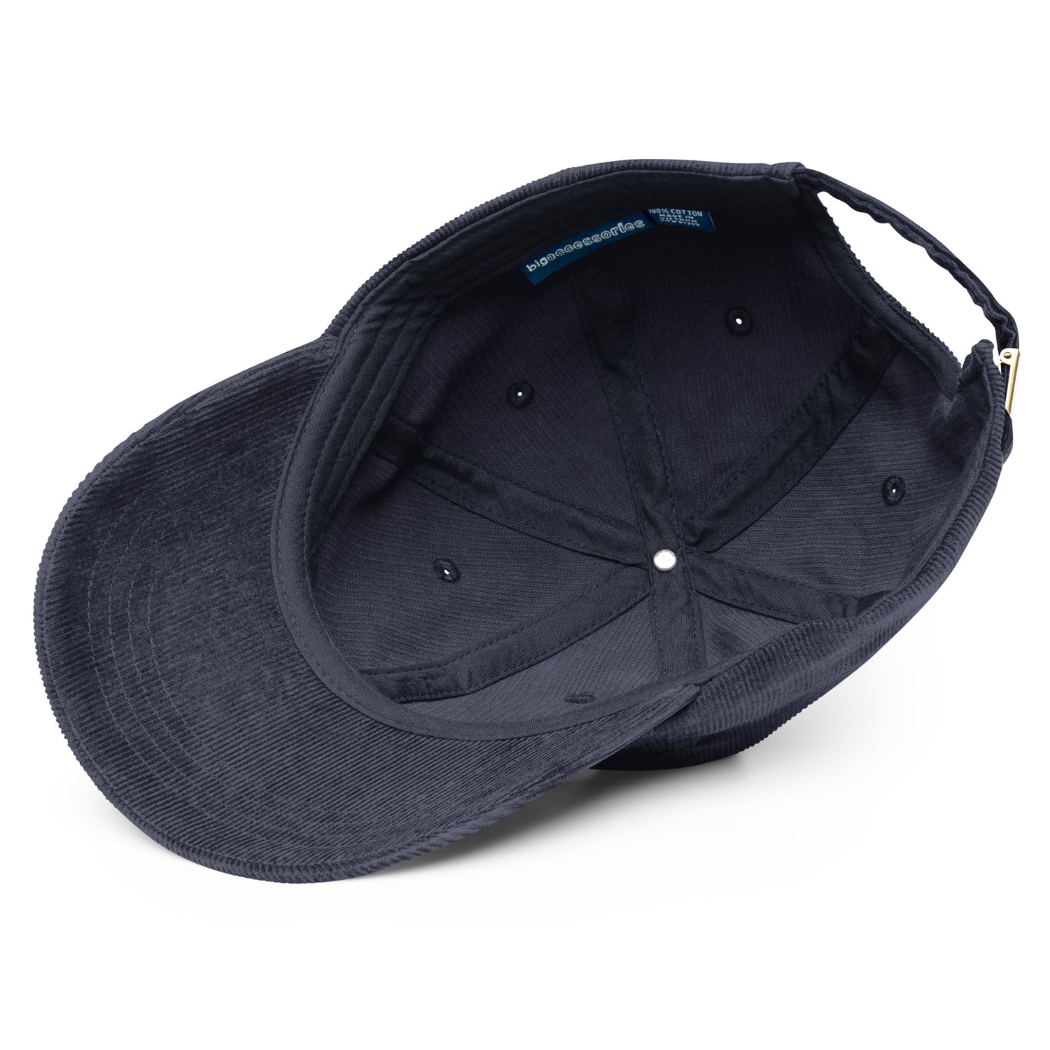 New York Apple Logo Embroidered Navy Blue Vintage Corduroy Hat Scattered Streetwear