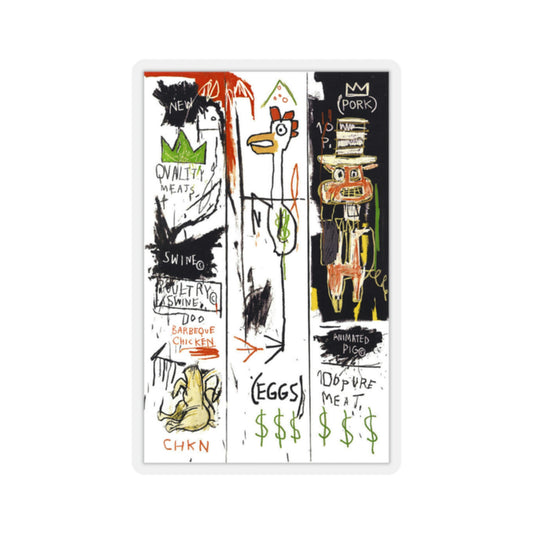 Jean-Michel Basquiat "Quality Meats for the Public" Artwork Vinyl Sticker