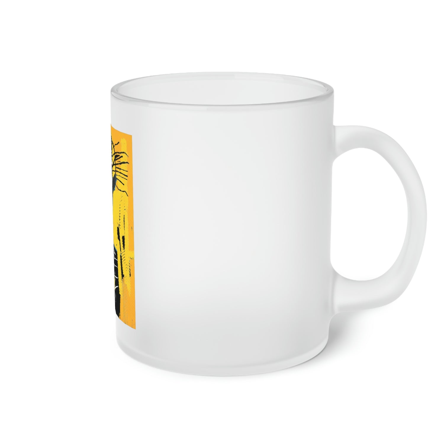 Jean-Michel Basquiat "Cabeza" Frosted Glass Mug
