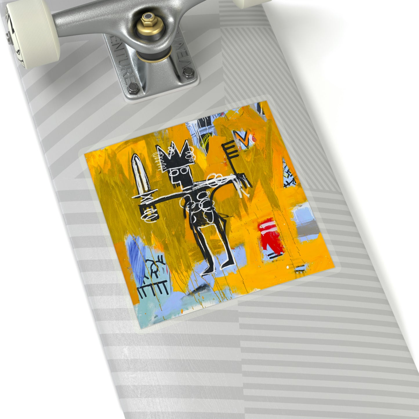 Jean-Michel Basquiat "Julius Caesar on Gold" Artwork Vinyl Sticker