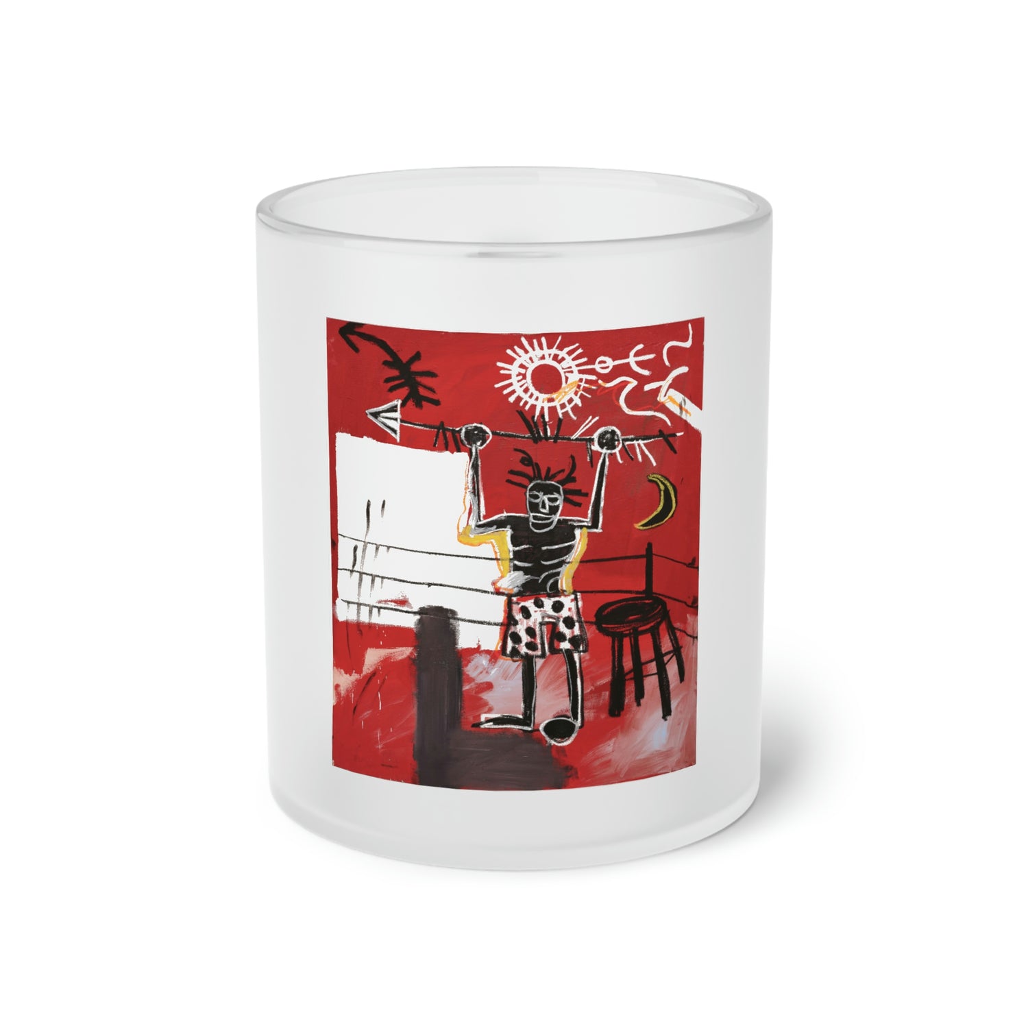 Jean-Michel Basquiat "The Ring" Frosted Glass Mug