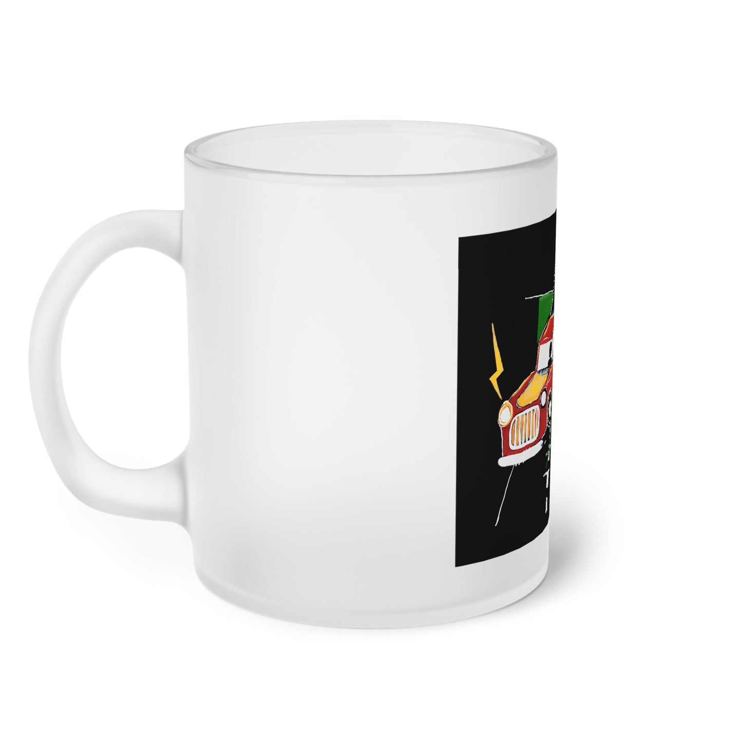 Jean-Michel Basquiat "Untitled" Frosted Glass Mug